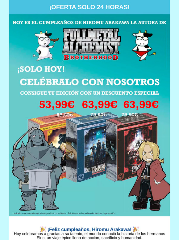 El genio detrás de Fullmetal Alchemist cumple años 🎉