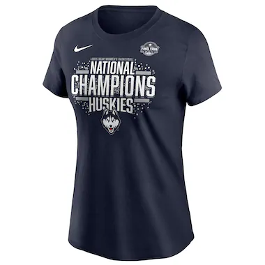 Women's Nike Navy UConn Huskies 2025 NCAA Women's Basketball National Champions Locker Room T-Shirt