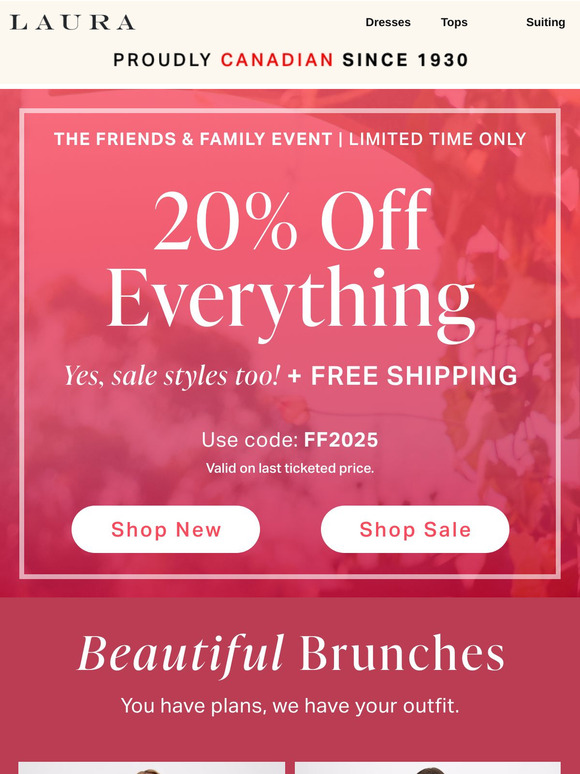 —, get 20% off EVERYTHING 🎉