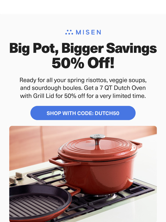 Limited Time: 50% Off the Misen Dutch Oven