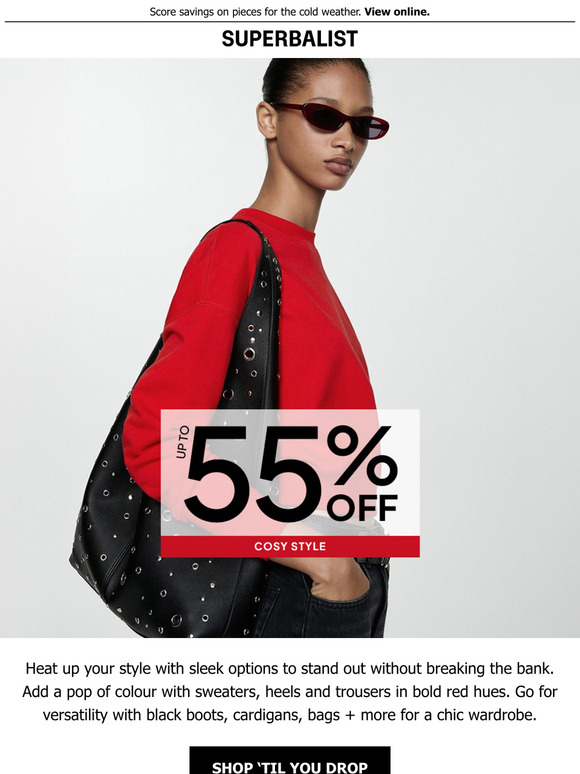 Up to 55% off a cosy style selection