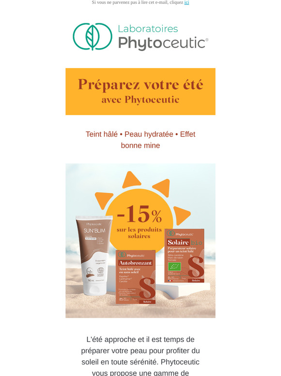 Préparez votre été ☀️ -15% sur les produits solaires