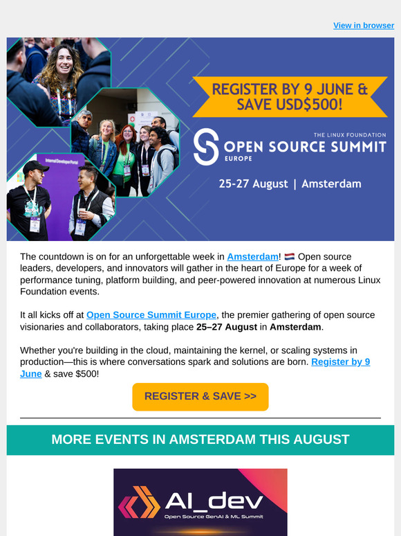 3️⃣ Must-Attend Open Source Events in Amsterdam this August