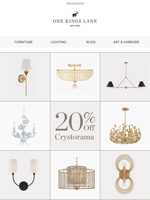 Light Up Your Space ✨ Crystorama Is 20% Off