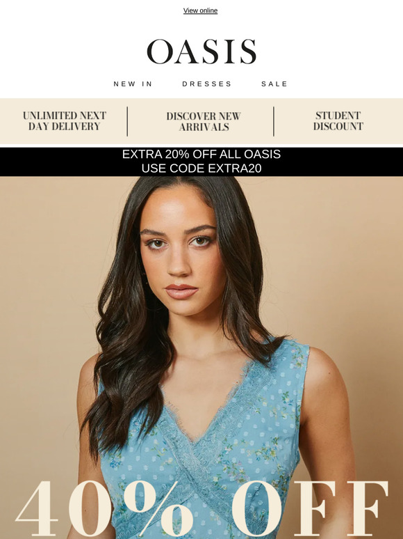 40% Off Spring Outfits With Oasis