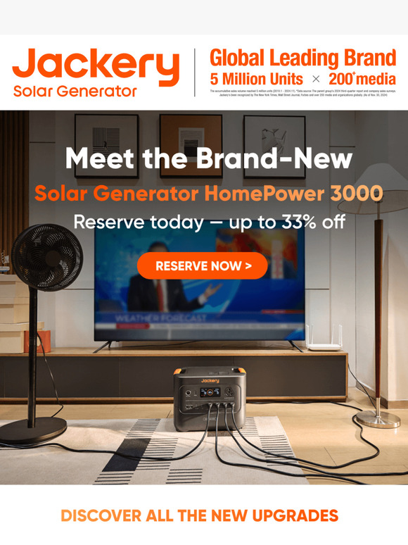 📢 Meet the Upgraded Jackery Solar Generator HomePower 3000