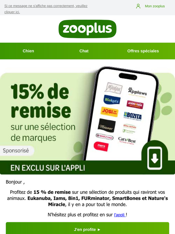 - 15 % sur Eukanuba, Iams, 8in1, FURminator...⚡