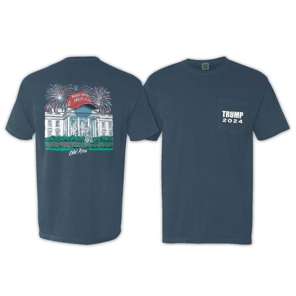 Image of Trump 2024 White House Pocket Tee