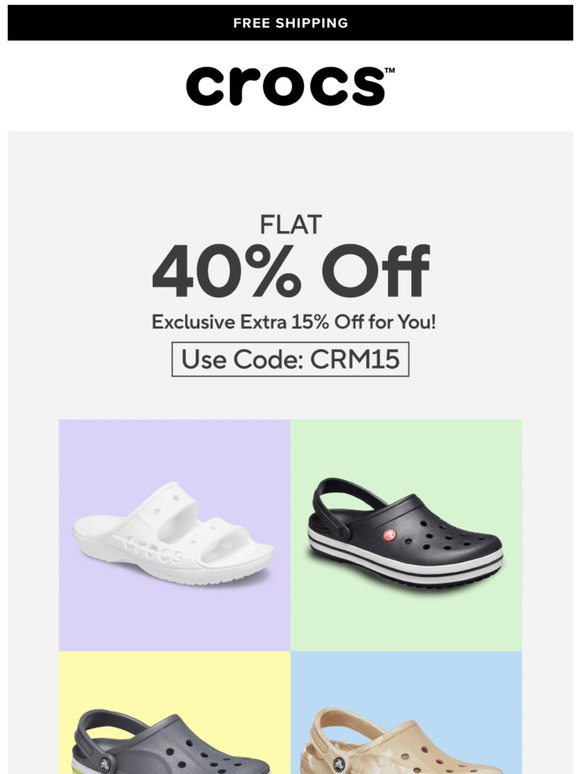 It's comfort time! FLAT 40% Off + EXTRA 15% Off just for you!
