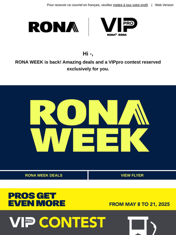 RONA WEEK is back 🎉