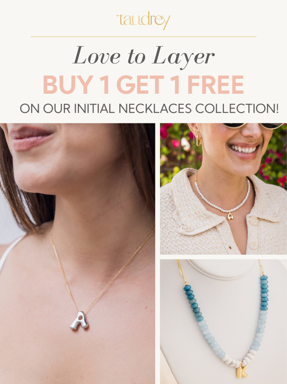BOGO Alert! Buy 1 Initial Necklace, Get 1 FREE ✨