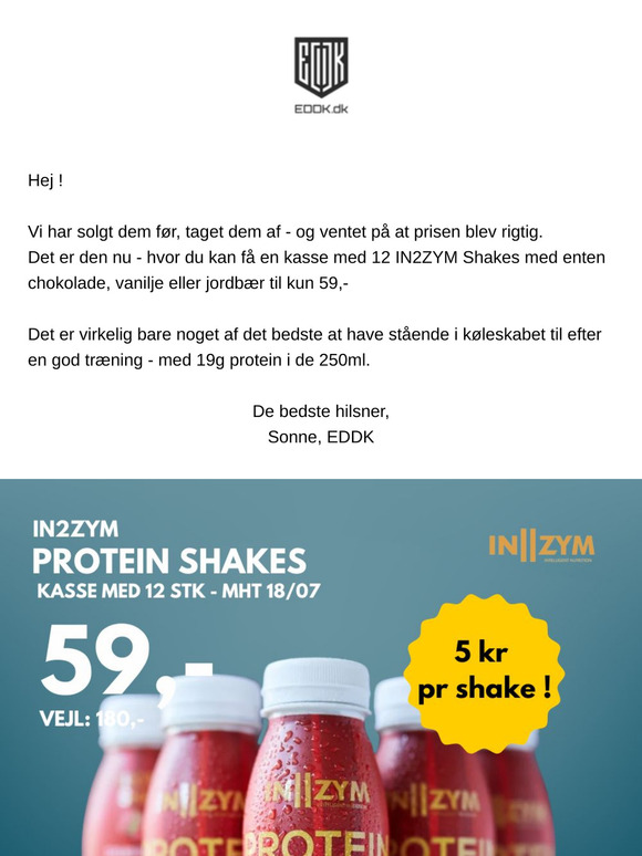 PARTIVARE - INZYM Shakes - 12 stk kun 59,- Spar 67%