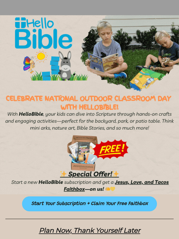 Take Your Bible Lessons Outside + A Complimentary Gift! 🌿🌮