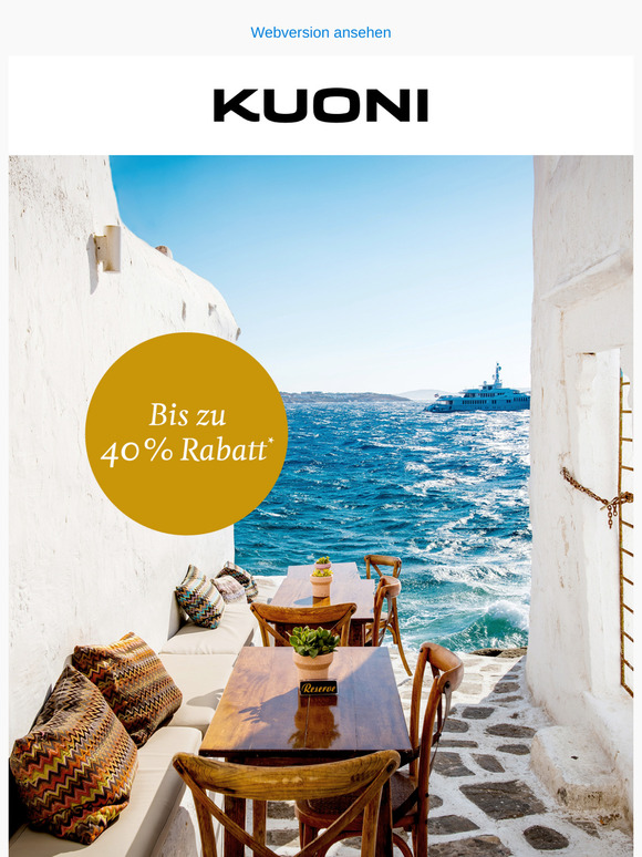 Grosse Reisepläne. Grosse Vorteile – bis zu 40 % Rabatt.