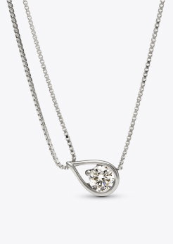 Pandora Infinite 14k White Gold Lab-grown Diamond Double Chain Collier Necklace