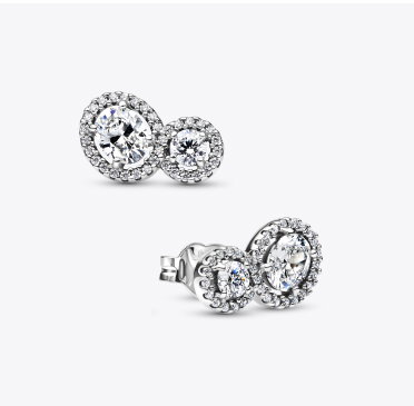 Embracing Halo Stud Earrings