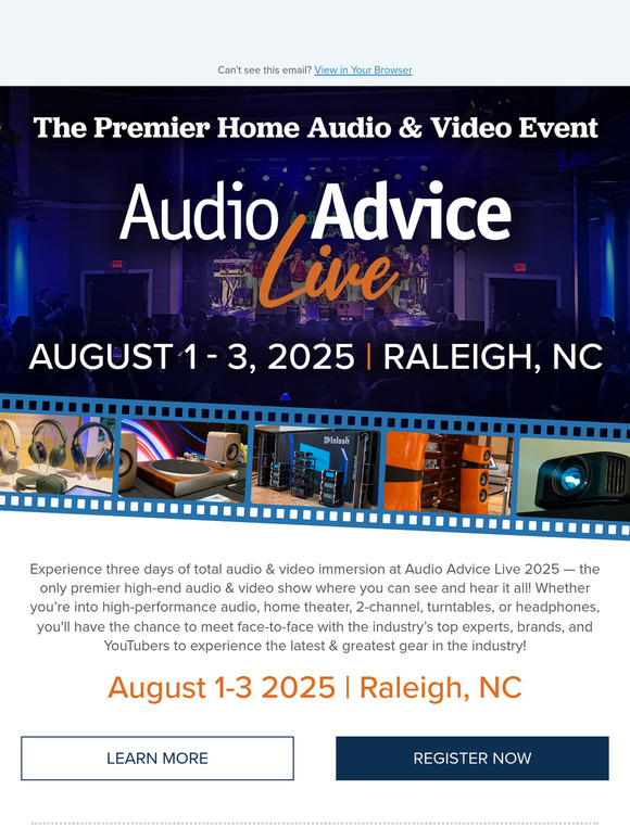 📣 Audio Advice Live 2025: Register Now!📣