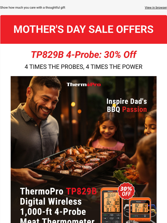 38% Off TP19 Instant-Read, 30% Off TP829B 4-Probe
