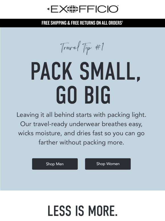Pack oh-so-light, starting with these underwear