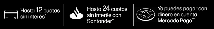 12 Cuotas sin interés y 24 Cuotas sin interés con Santander