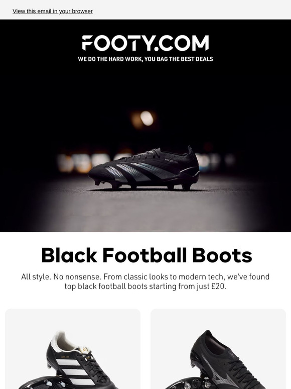 Black Football Boots from £20 ⚫
