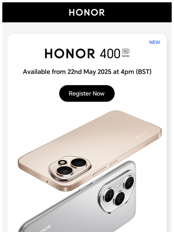 🎉 Meet the New HONOR 400 Series – Sign Up for Exclusive Perks & Rewards