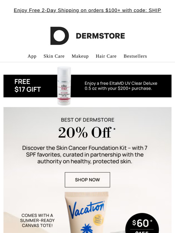 Flash Sale⚡20% off Dermstore x Skin Cancer Foundation Kit