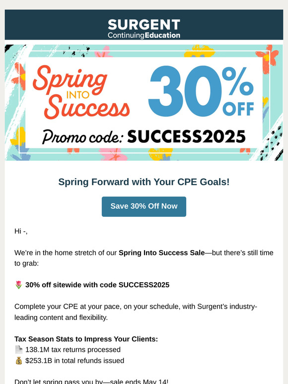 Spring Into Success: 30% Off Ends Soon!