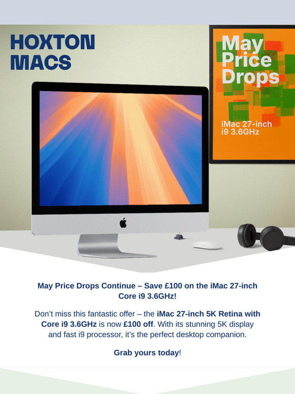 🔥 £100 Price Drop on iMac 27-inch Core i9 3.6GHz