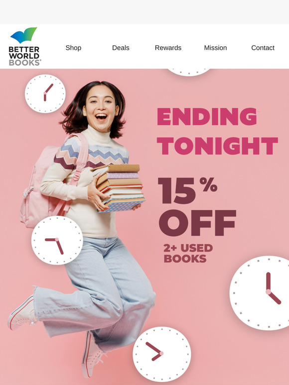 Time is Running Out to Save 15% → Ends TONIGHT