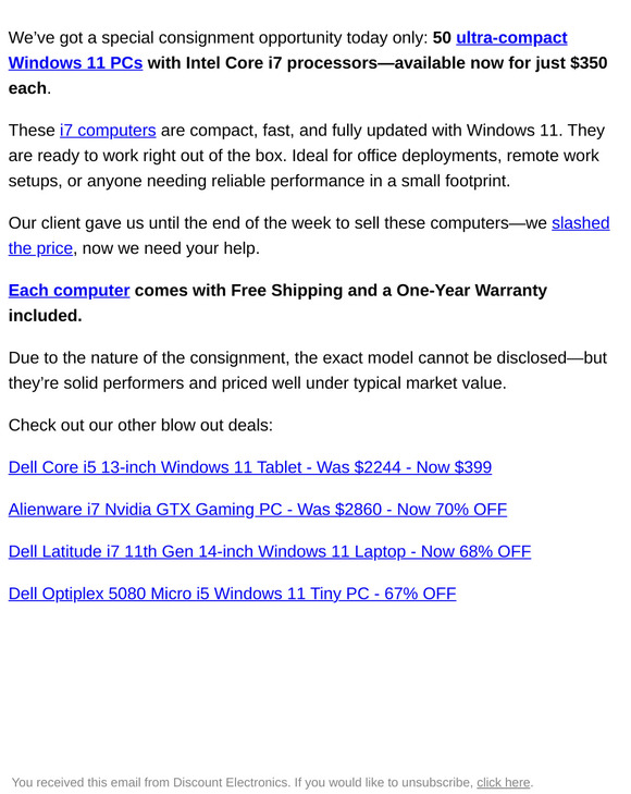Tiny i7 Windows 11 PCs – Just $350 + Free Shipping!