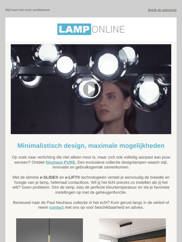 Verlicht je interieur met de exclusieve Neuhaus PURE collectie