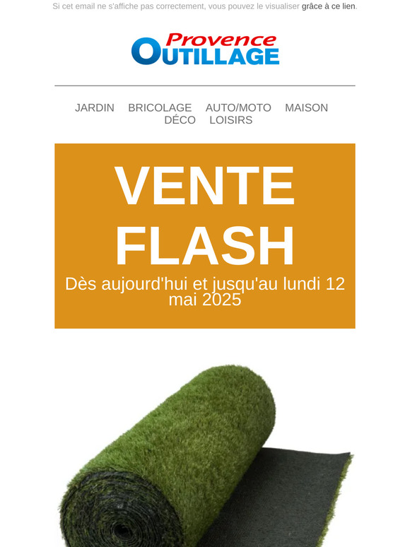 Vente Flash Provence Outillage du 09/05/2025