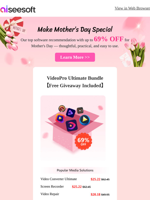 Celebrate Mother’s Day - Get 2 Video Tools for Free
