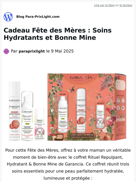 Cadeau Fête des Mères : Soins Hydratants et Bonne Mine