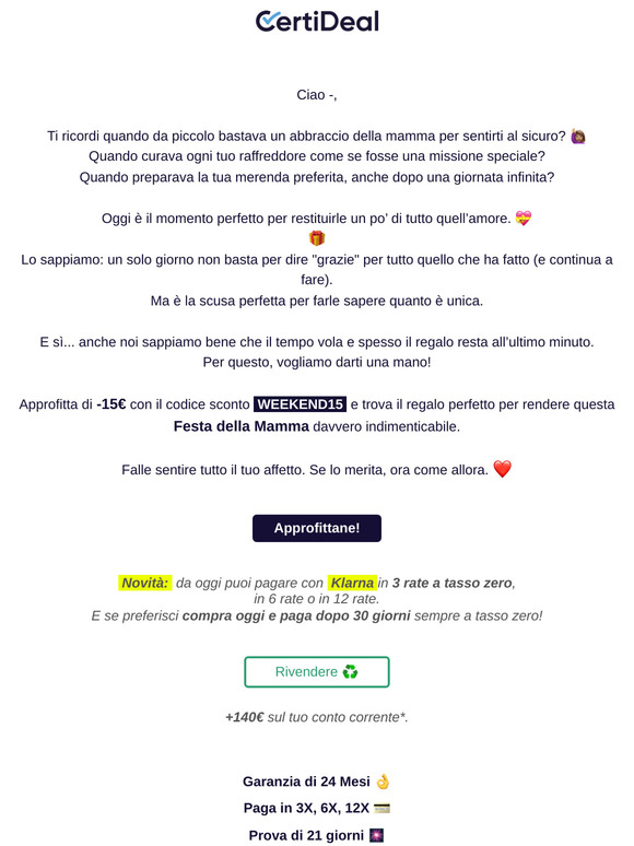💖 Per tutto quello che ha fatto… questa domenica, la mamma si merita il meglio!