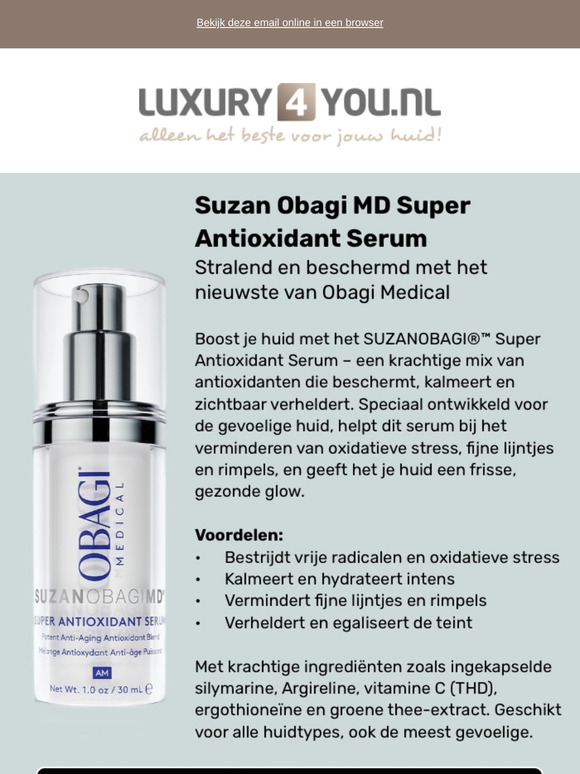 Nieuwe producten van Obagi Medical! En 10% korting op IK Skin & 15% korting op Medik8 Crystal Retinal