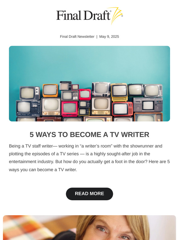  5 ways to become a TV writer 📺