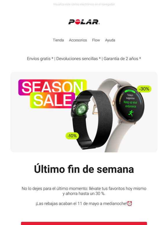 Últimos días de rebajas de primavera ⏰