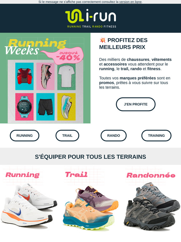 Jusqu'à -40% sur toutes les disciplines
