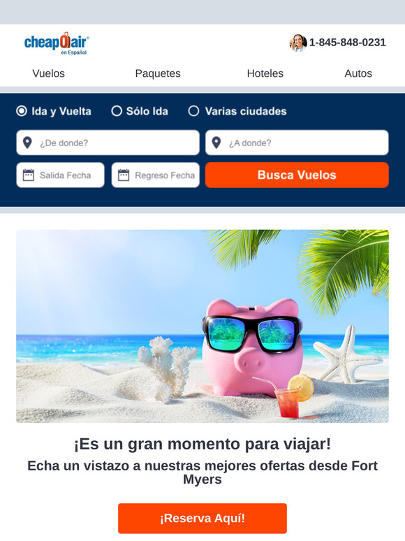 ✈ ¡Ofertas de Vuelo Sin Parar! Vuela de Ida y Vuelta desde $54.99
