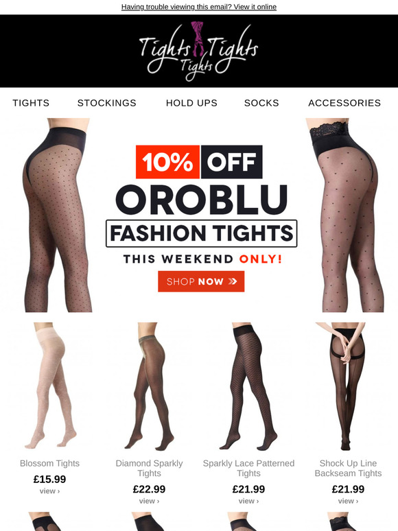 10% OFF Oroblu Fashion Tights - This Weekend Only!