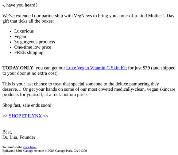 Last Chance for Mother’s Day Savings!