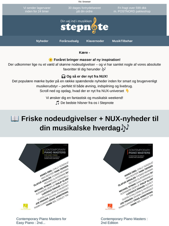 🎶 Forårets fineste noder + nyt gear fra NUX!