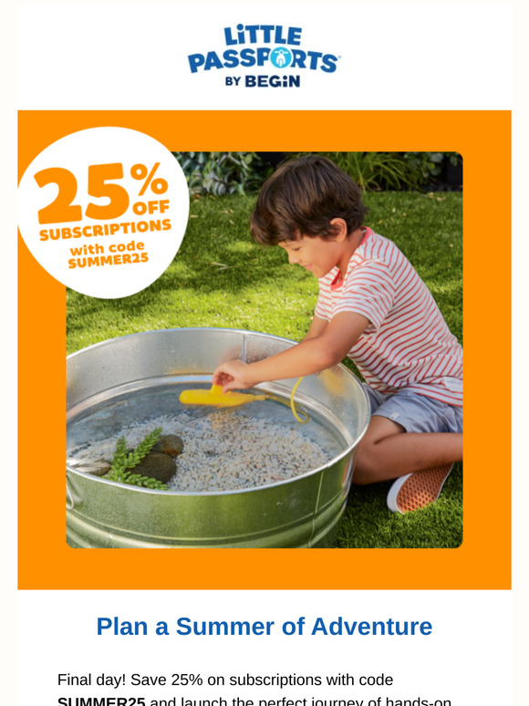🛵 FINAL DAY: Save 25% on a hands-on summer! 🛵