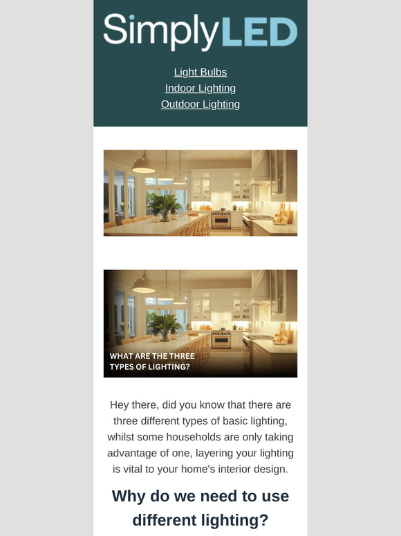 Understand how to use the types of lighting