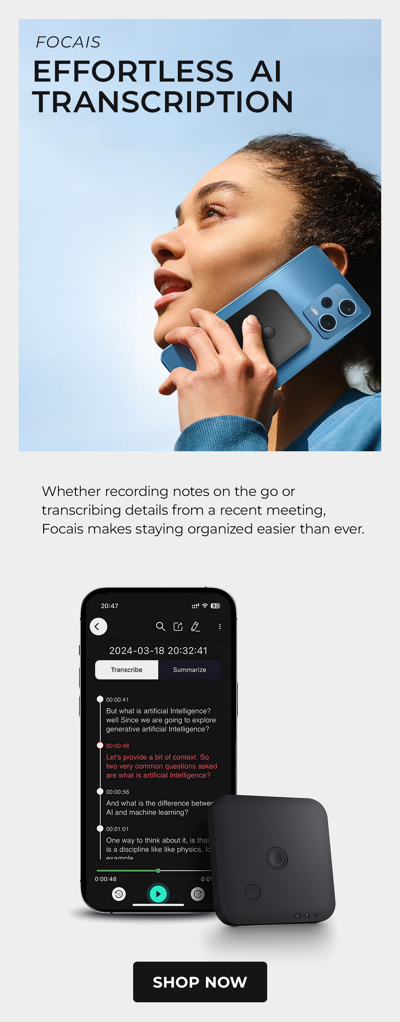 Focais Meet AI Recorder Tracker