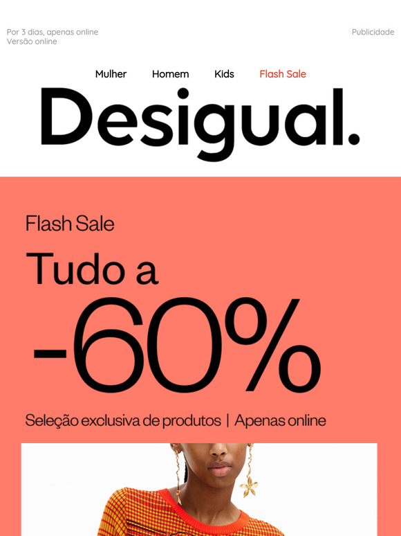 Tudo a -60%, começa o Flash Sale