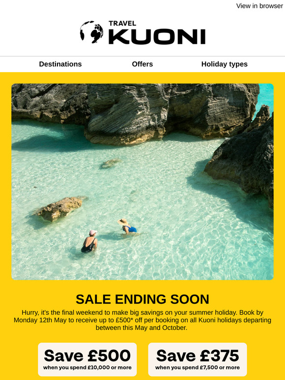 Last chance summer savings...