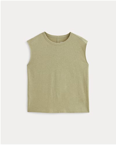 [Image]The Muscle Sweater in Cotton Linen | Eucalyptus